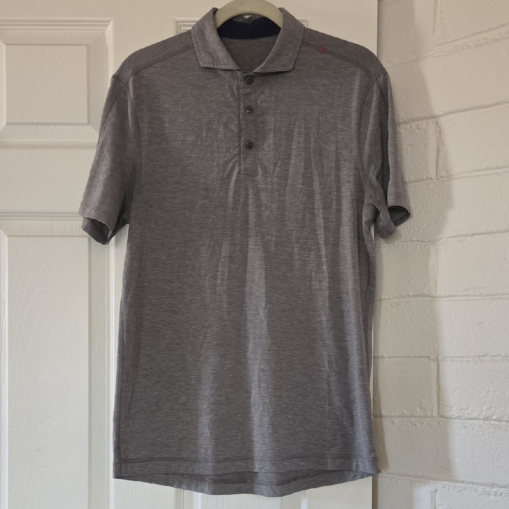 Lululemon Men's Gray Polo Shirt